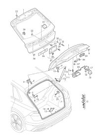 4M8827025B-Cover, rr. hatch