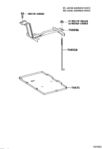 744040E030-CLAMP SUB-ASSY, BATTERY