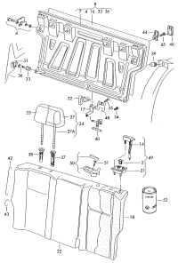 18D885901B-Headrest, adjustable w/boot