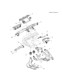 13242038-Cover, instrument panel box air duct