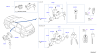 D87003ZA0A-LOCK SET-STEERING
