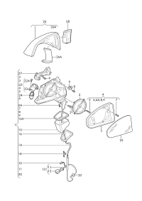 4M08572399B9-TIPKIT OF THE MIRROR OF THE LEFT