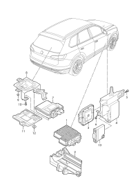 4M0907145E-Control unit, for electro-hydraulic engine mounting