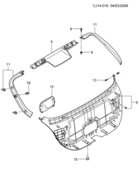 9037071-Trim assy-tailgate lower