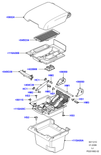 FJV500580MVM-HINGE ASSY-FR DR UPR LH