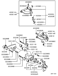 MR112988-Knuckle assy lh