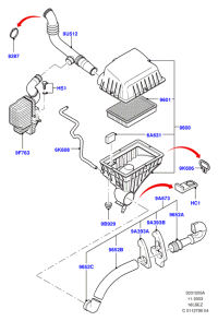 YN2G6K608A2B-RADIATOR HOSE W124/E200/E220