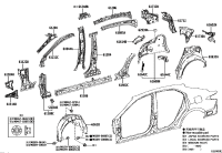 6108506070-Rail sub-assy, no.3 upper outer, rh/lh