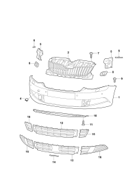 6VD853651C-GRILLE RADIATOR