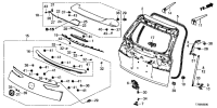 74890T70H11ZD-GARNISH ASSY., RR. L