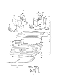 761941113-Head lamp LED w/dot matrix