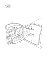 7P0831055-Door cooperate to use match to use: