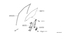 803005ZA0A-GLASS ASSY-DOOR WINDOW RH