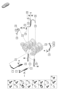 9A714573401-Pipe, return turbo: