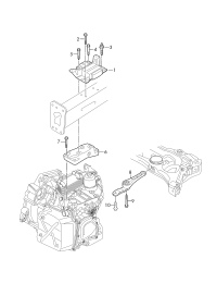 3Q0199555H-MOUNTING-GEARBOX/E38/740