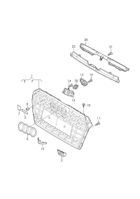 8W6853651-GRILLE, RADIATOR
