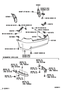 521970D010-BRACKET, REAR BUMPER SEAL, RH/LH