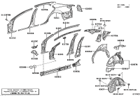613070P030-PILLAR SUB-ASSY, CENTER BODY, INNER RH
