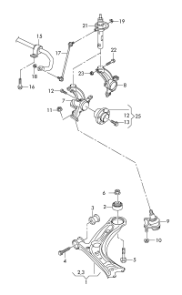 56D407151A-CONTROL ARM FRT LH-AUDI A3