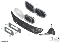 51135A44A69-SHADOW-LINE RADIATOR GRILLE WITHOUT A CAMERA