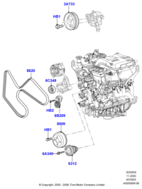 6L2Z6C348A-PULLEY IDLER BELT