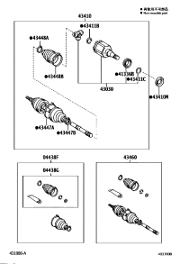 0442760080-BOOT KIT, FRONT DRIVE SHAFT, IN & OUTBOARD, RH/LH