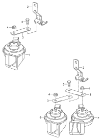 L8KD951221A-HORN TRUMPET 12V 400/500HZ VW