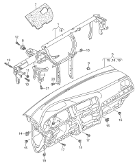 5G1857017H-Member, instrument panel cross