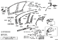 6110802370-Reinforcement sub-assy, front panel, lower rh