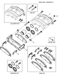 9023569-Caliper assy-front