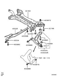 4000A370-CROSSMEMBER,FR AXLE,NO.1