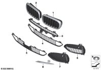 51118056868-Grille assy-clip rh