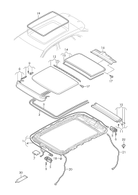 3G5877795-Motor, sliding roof