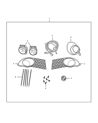 5182026AA-FOG LAMP FRONT FOG