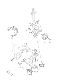 3Q0407151E-Track control arm lh & rh