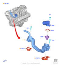 3L3Z8C388AC-GASKET,W.PUMP INLET