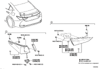 5256233070-Retainer, rear bumper, upper rh