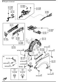 BKC356130-LINER, FRONT FENDER, RH