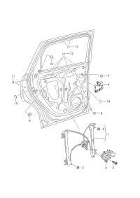 4M0839461A-WINDOW WINDER LH FRT/A6