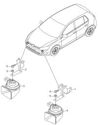 5GG951182C-Bracket, signal horn