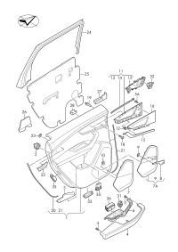 4M08681454PK-Gasket, door g-box for car models with bosch audio system## ghost (black)