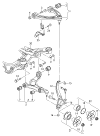 TRACK CNTRL ARM FRT LH/RH AUDI