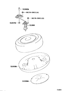 519000E040-CARRIER ASSY, SPARE WHEEL