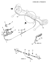 10304131-Lever, parking brake (incl. 2,3, 6)