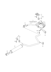 3VD253609M-Muffler assy-rr