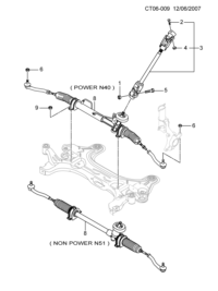 9024054-Shaft, steering gear joint (9020408 and 9024054 together