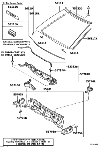 533830N030-SEAL, HOOD TO COWL TOP