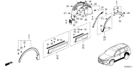 753133F0H01ZD-GARNISH ASSY., R. RR