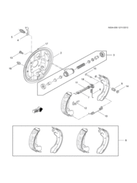 9041435-Kit, rear shoe repair