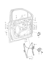 4M0837461A-WINDOW WINDER LH FRT/A6